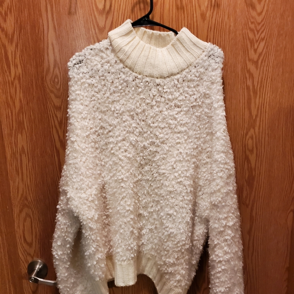 Womens fuzzy sweater